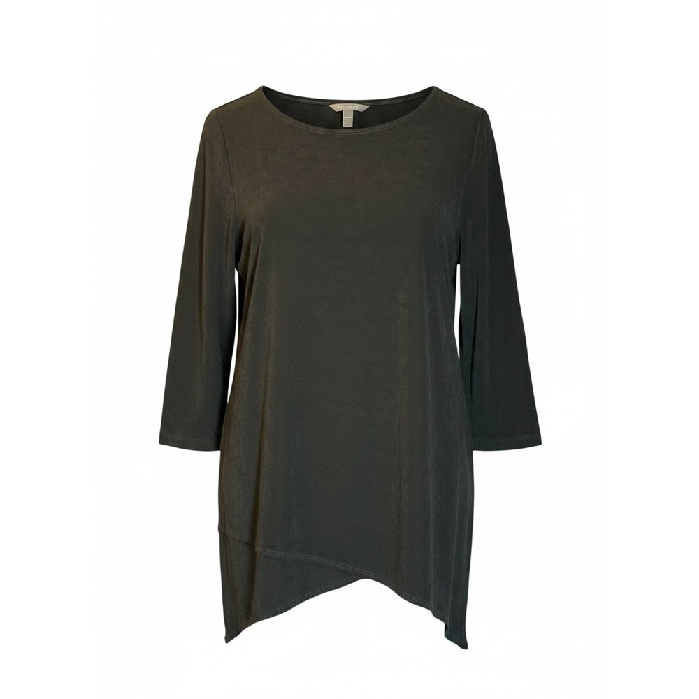 Travelers by Chico's Black 3/4 Tunic Size 1/Medium